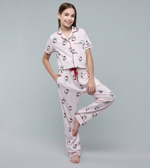 أر آند بي  ملابس - وردي مجموعات بلايز وبيجامة