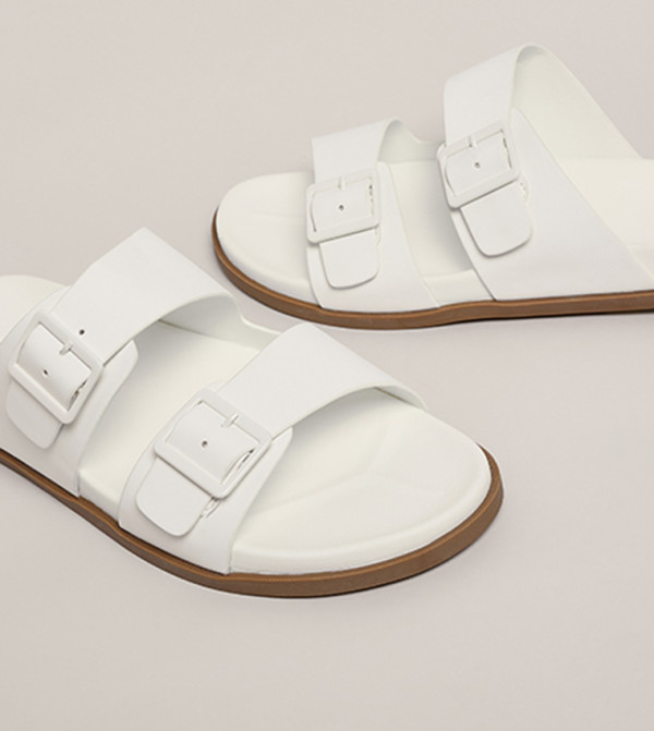 R&B  Sandals - White Casual Sandals
