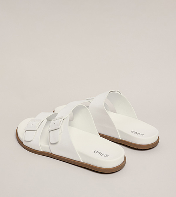 R&B  Sandals - White Casual Sandals