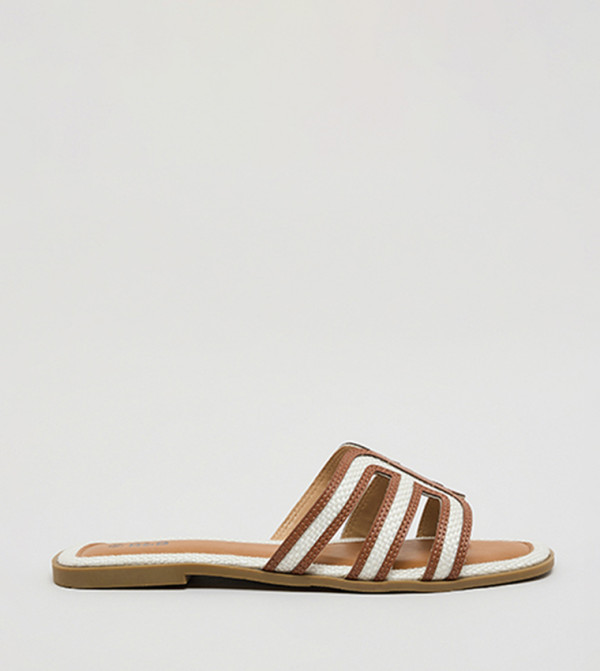 R&B  Shoes - Tan Flat Sandals