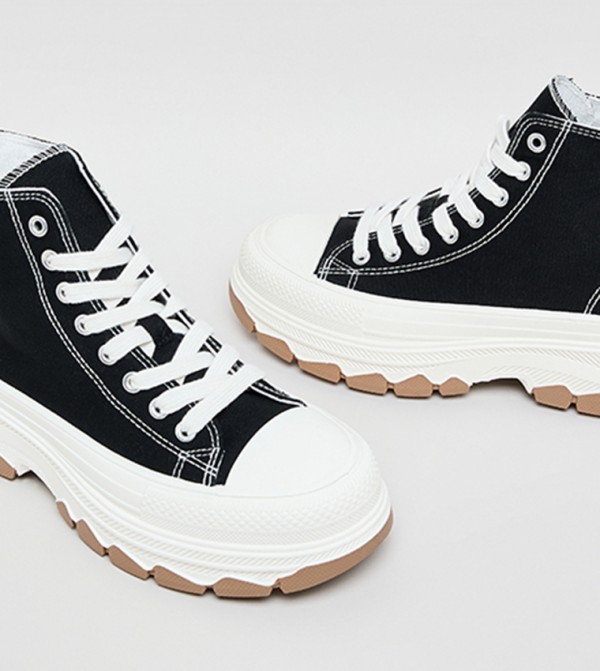 R&B Shoes - Black High Top