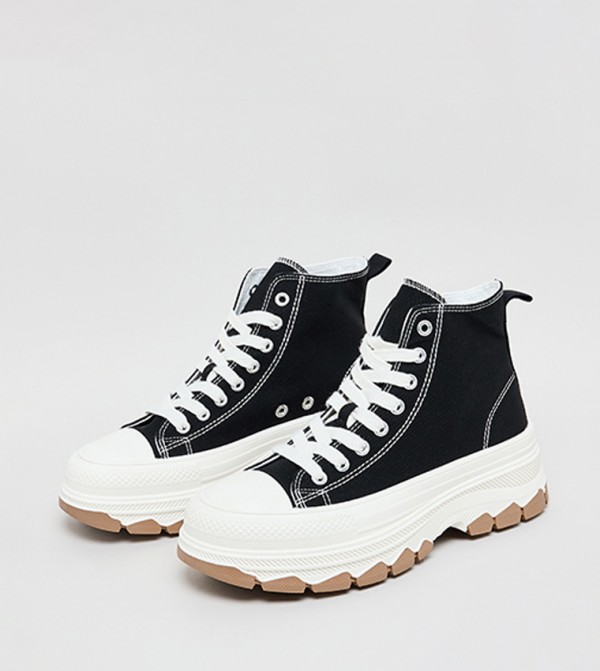 R&B Shoes - Black High Top