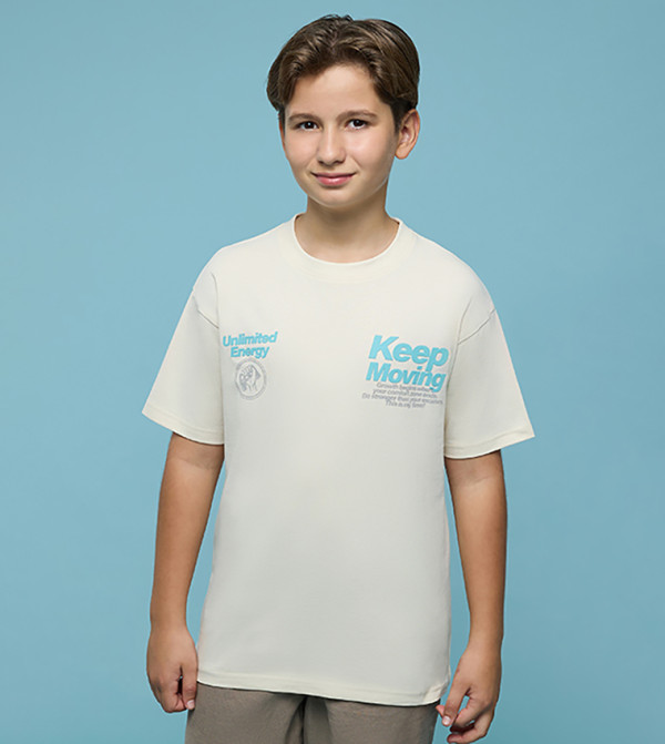 R&B  Clothing - Beige T-shirts