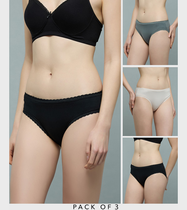 أر آند بي لانجري - أخضر رمادي Briefs