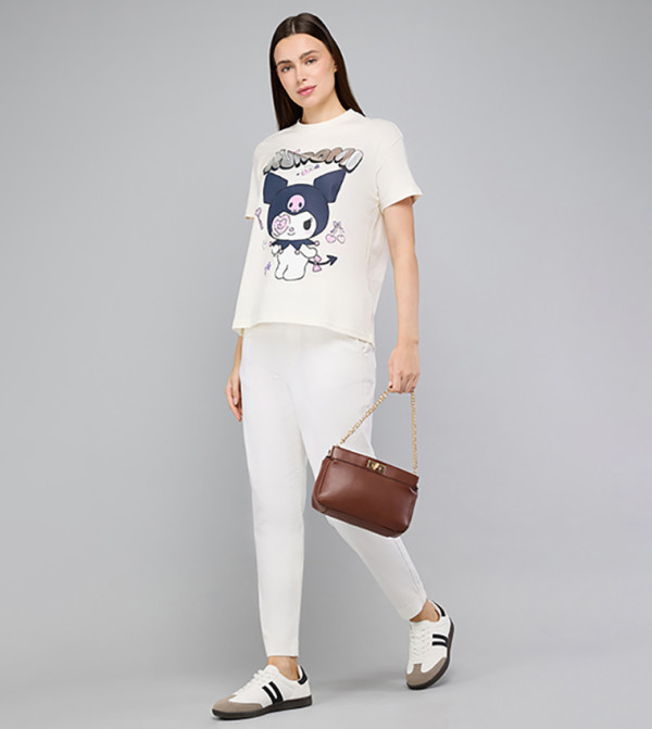 R&B  Mom Jeans - White Mom Jeans