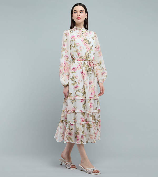 أر آند بي  فساتين - وردي Midi Dresses