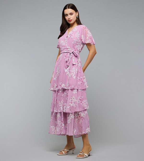 أر آند بي  ملابس - وردي Midi Dresses
