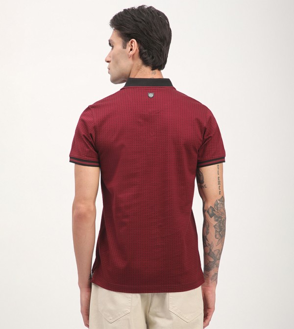 Beverly Hills Polo Club  T-Shirts - Red Polo T-shirts