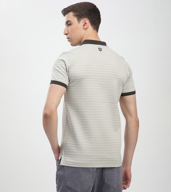 Beverly Hills Polo Club  T-Shirts - Grey Polo T-shirts