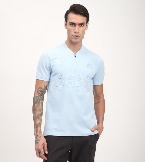 Beverly Hills Polo Club  - Blue V-Neck T-Shirts