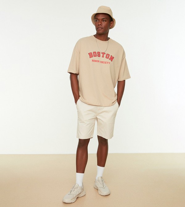 Trendyol Trendyol  - Beige Casual T-Shirts