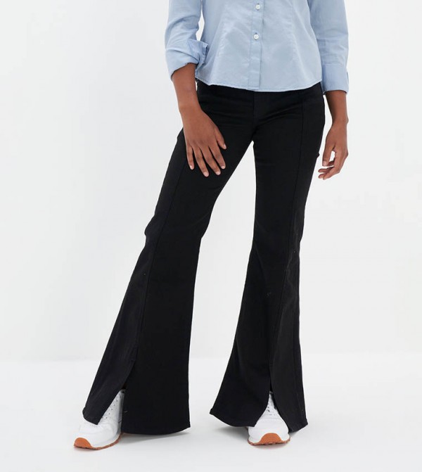 American Eagle  - Black Wide Leg Jeans