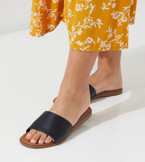 Call it Spring  Shoes - Black Flat Sandals
