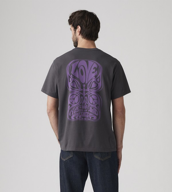 ليفايز تيشيرتات كاجوال - رمادي Round Neck T-Shirts