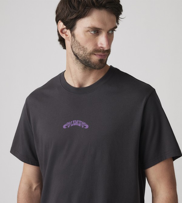 ليفايز تيشيرتات كاجوال - رمادي Round Neck T-Shirts