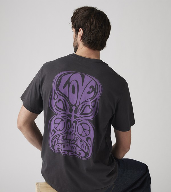 ليفايز تيشيرتات كاجوال - رمادي Round Neck T-Shirts