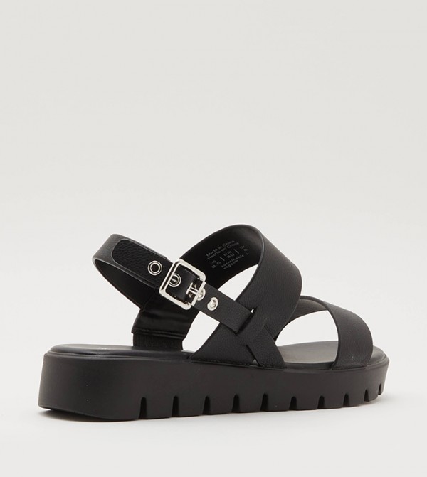 Call it Spring  - Black Flat Sandals
