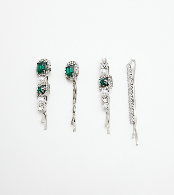 Aldo Accessories  Hair Accessories - Dark Green Hair Clips