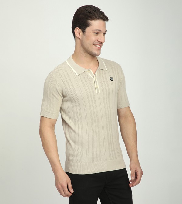 Beverly Hills Polo Club  - Beige Polo T-shirts