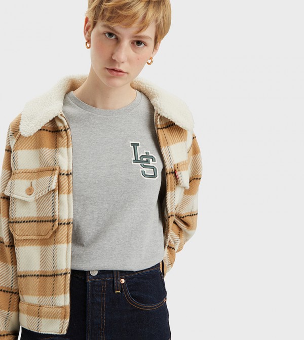 Levi's  Casual T-Shirts - Grey Short Sleeve T-Shirts