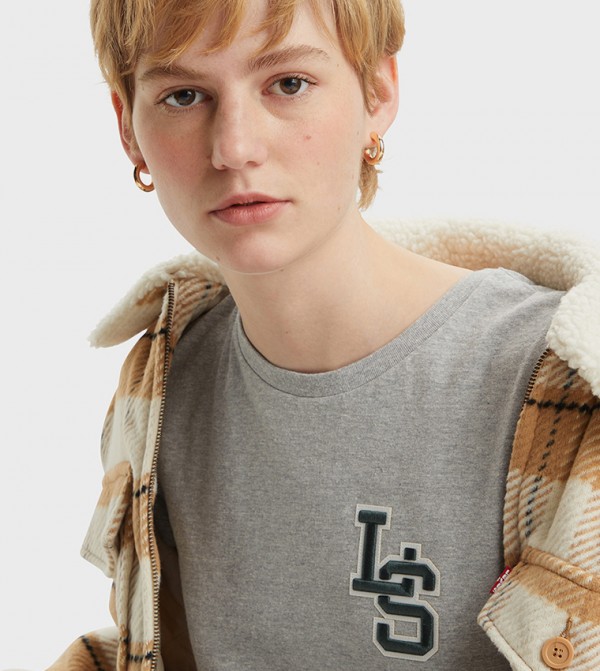 Levi's  Casual T-Shirts - Grey Short Sleeve T-Shirts