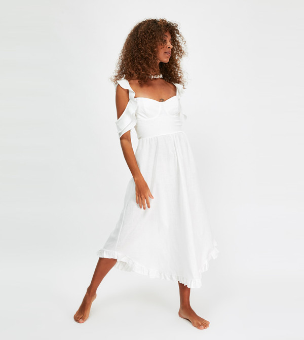 ترينديول ترينديول - أبيض فستان كاجوال