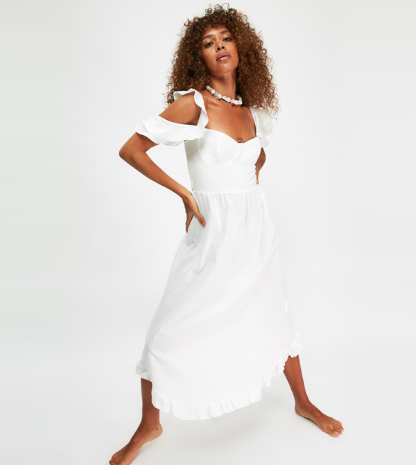 ترينديول ترينديول - أبيض فستان كاجوال