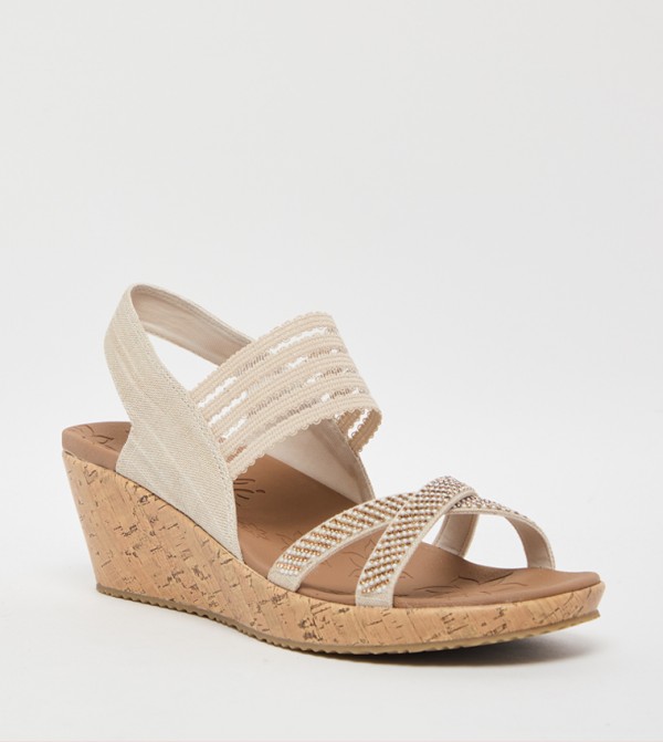Skechers  Wedges - Beige Wedges