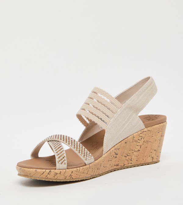 Skechers  Wedges - Beige Wedges