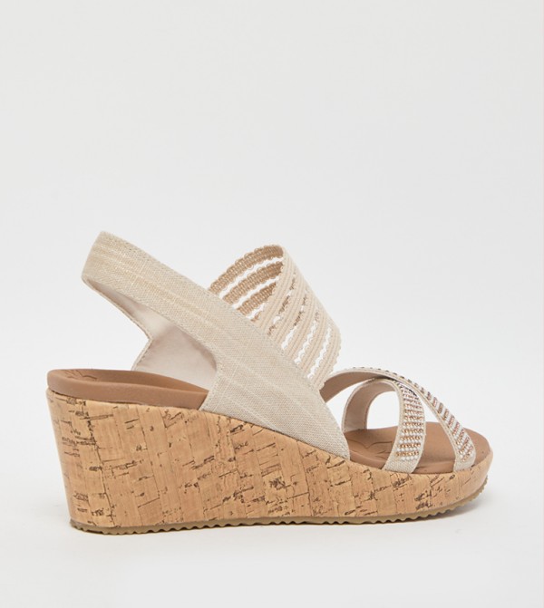 Skechers  Wedges - Beige Wedges