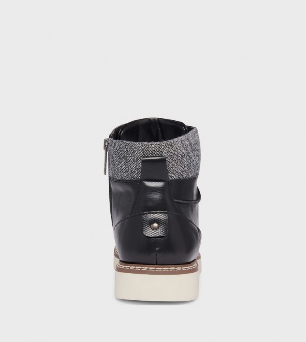 Steve Madden  Boots - Black Lace up Boots
