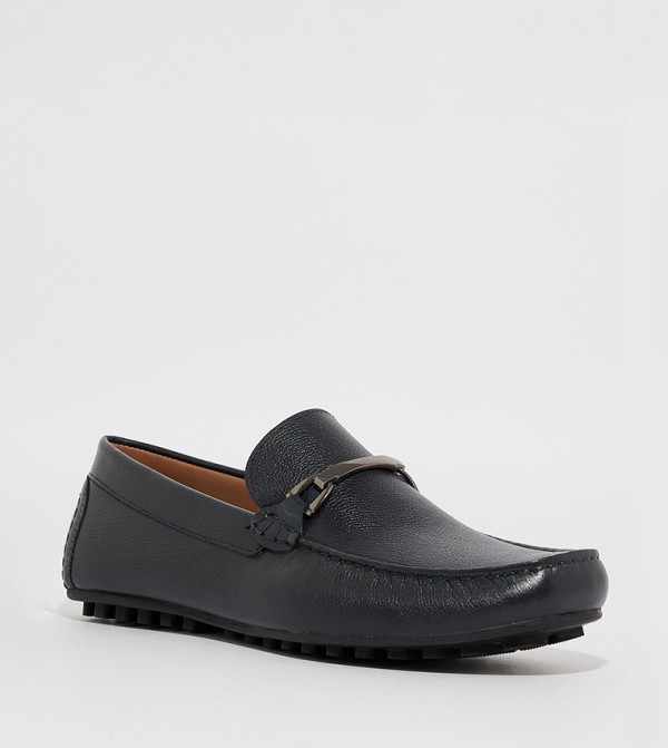 Hush Puppies  - Navy Moccasins/Loafer