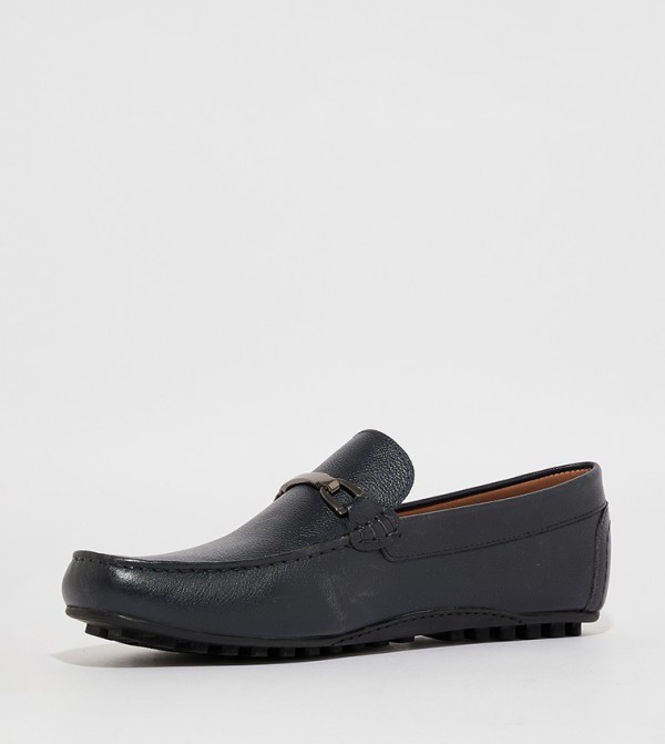 Hush Puppies  - Navy Moccasins/Loafer