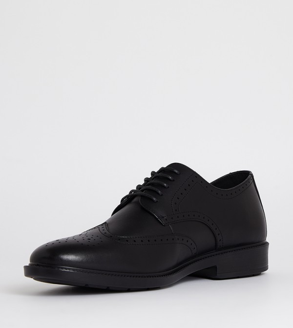 Hush Puppies  Formal Shoes - Black Formal Lace-Up Shoes