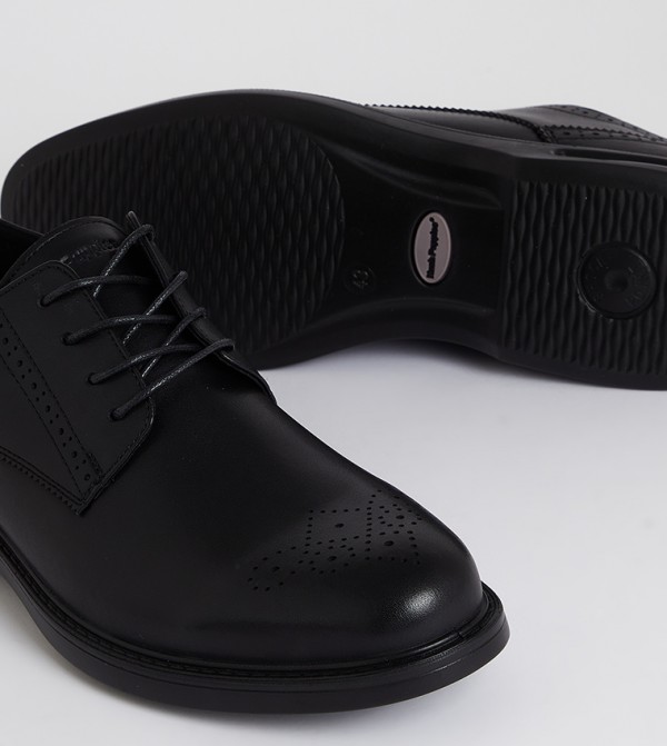 Hush Puppies  - Black Formal Lace-Up Shoes
