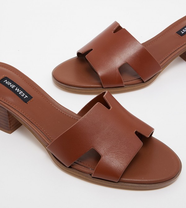 Nine West  Sandals - Brown Block Heels