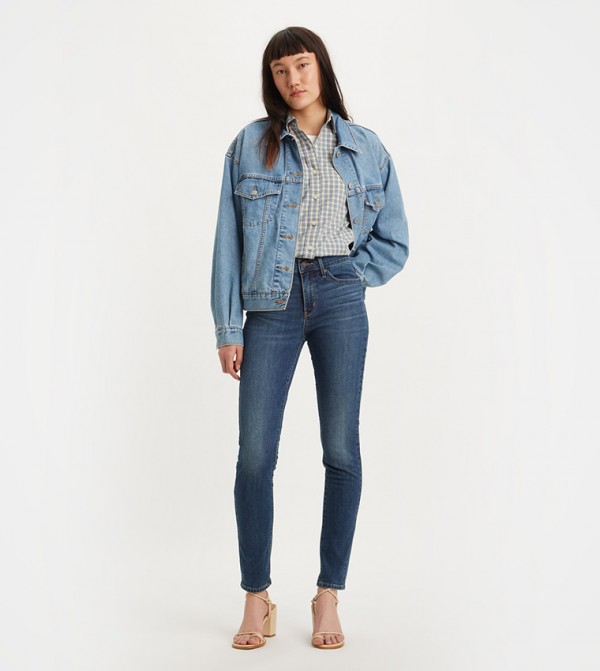 ليفايز جينز ضيق - نيلي داكن جينز ضيق