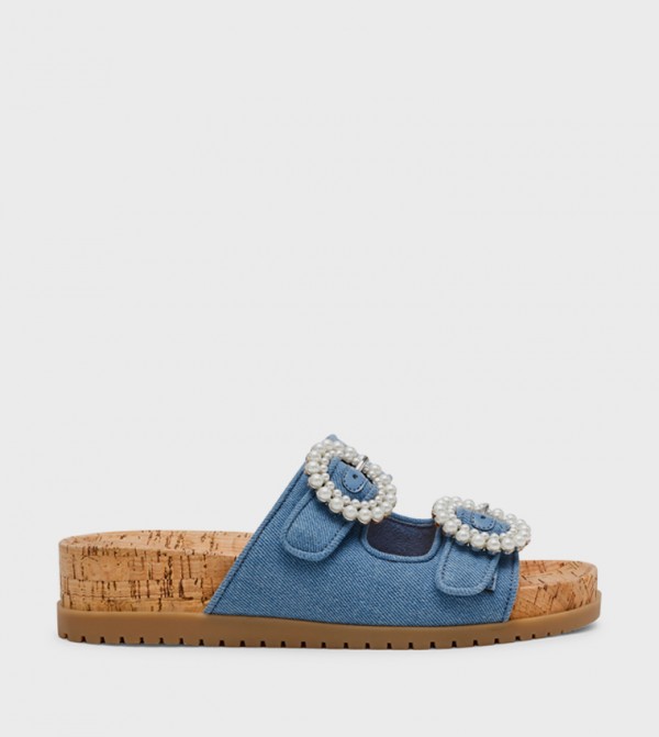 Anne Klein  - Blue Flat Sandals