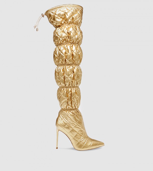 Steve Madden  Knee High Boots - Gold Knee High Boots