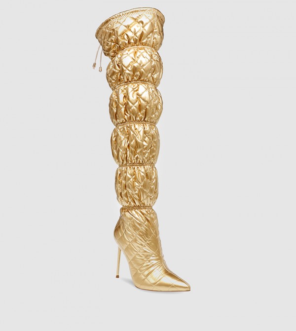 Steve Madden  Knee High Boots - Gold Knee High Boots
