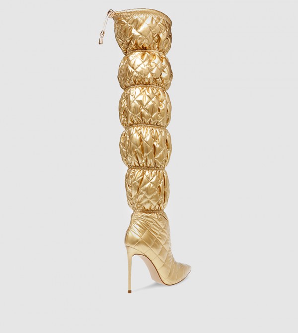 Steve Madden  Knee High Boots - Gold Knee High Boots