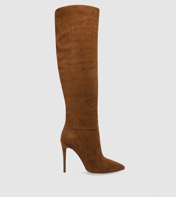 ستيف مادن  أبوات - بني  Calf Boots