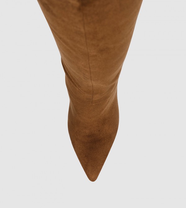 ستيف مادن  أبوات - بني  Calf Boots