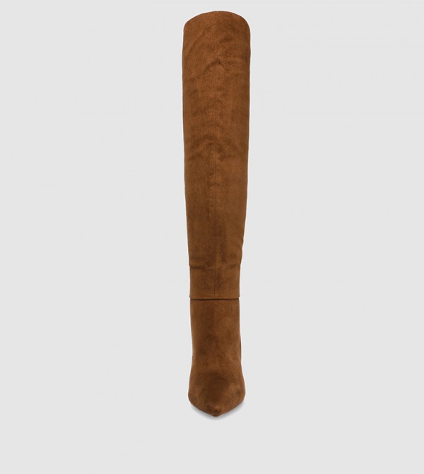 ستيف مادن  أبوات - بني  Calf Boots