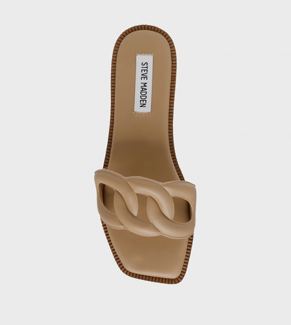 ستيف مادن  3143b97c-6ba3-4079-aa72-abc22277400c - بني  Flat Sandals