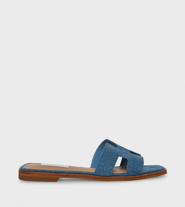 ستيف مادن  صنادل - أزرق Flat Sandals