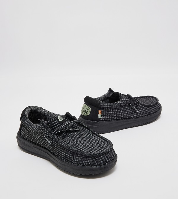 HEY DUDE  - Black Casual Slip-On's