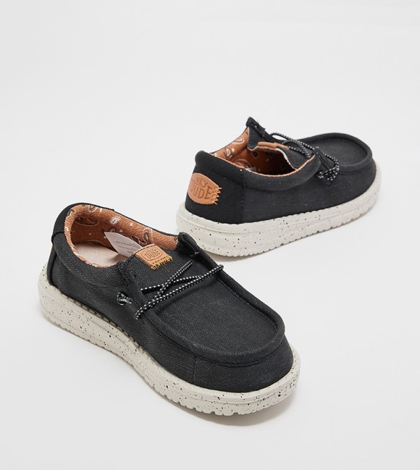 HEY DUDE  - Black Casual Slip-On's