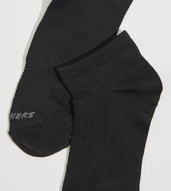 Skechers Socks - Black Ankle Length Socks