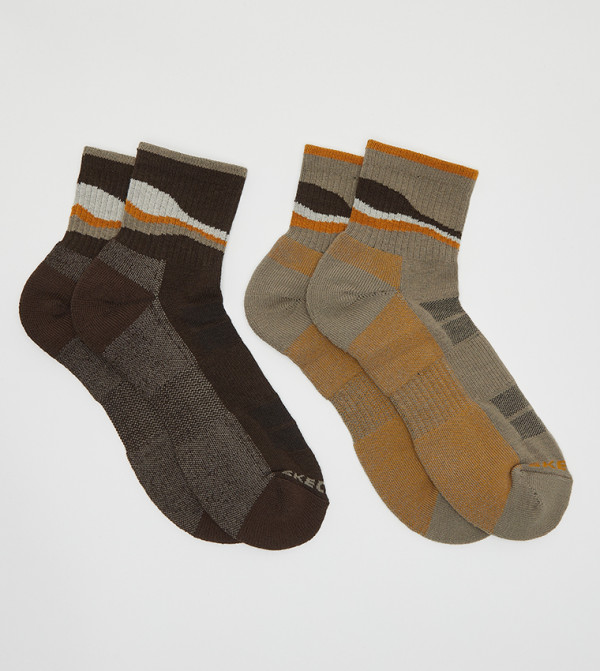 Skechers  - Brown Calf Length Socks